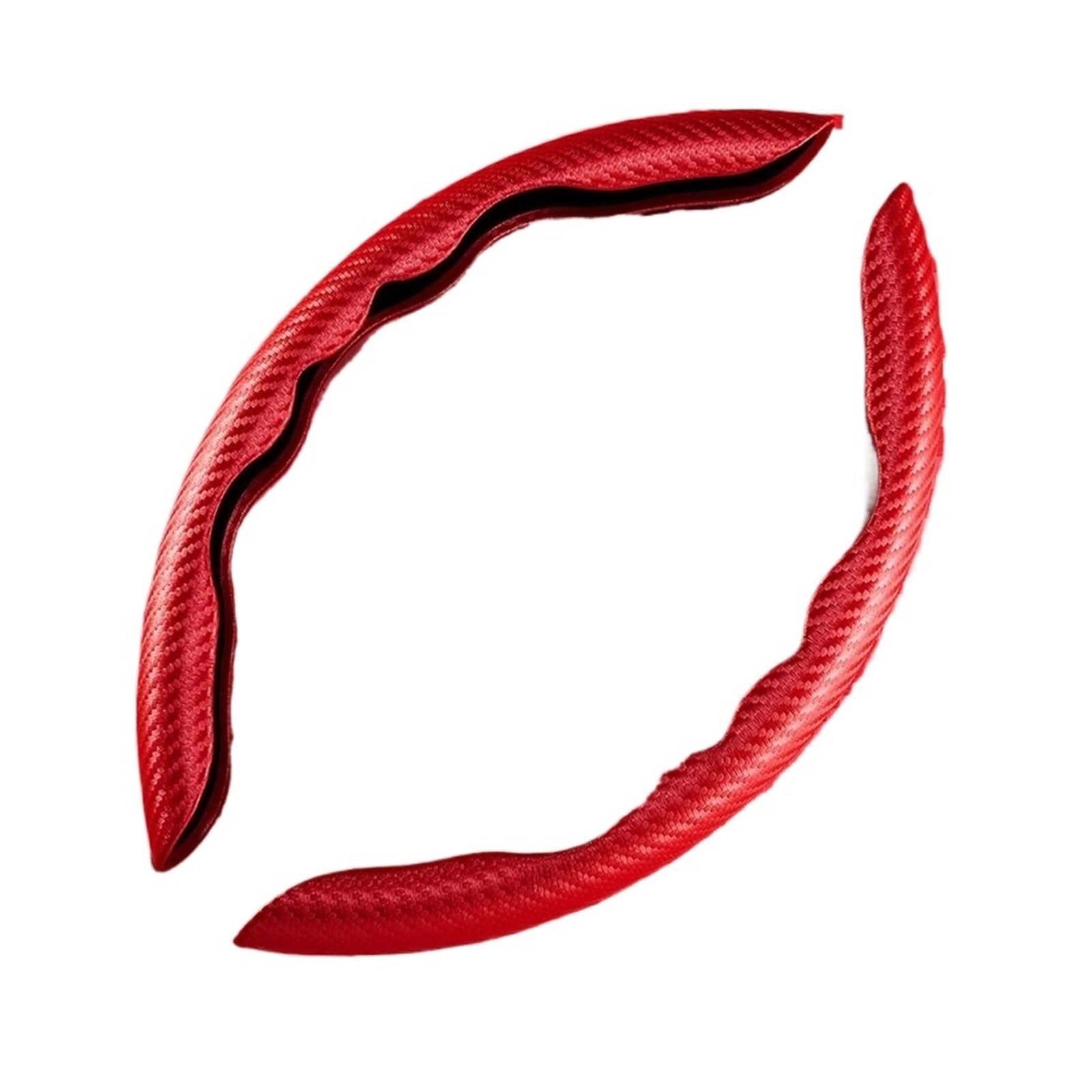 Auto Lenkradabdeckung Universelle rutschfeste Carbonfaser-Lenkradabdeckung Fürs Auto Lenkrad-Booster-Abdeckung Für Rutschfestes Autozubehör Lenkradbezug Fürs Auto(Red) von RAGPUKMUAN