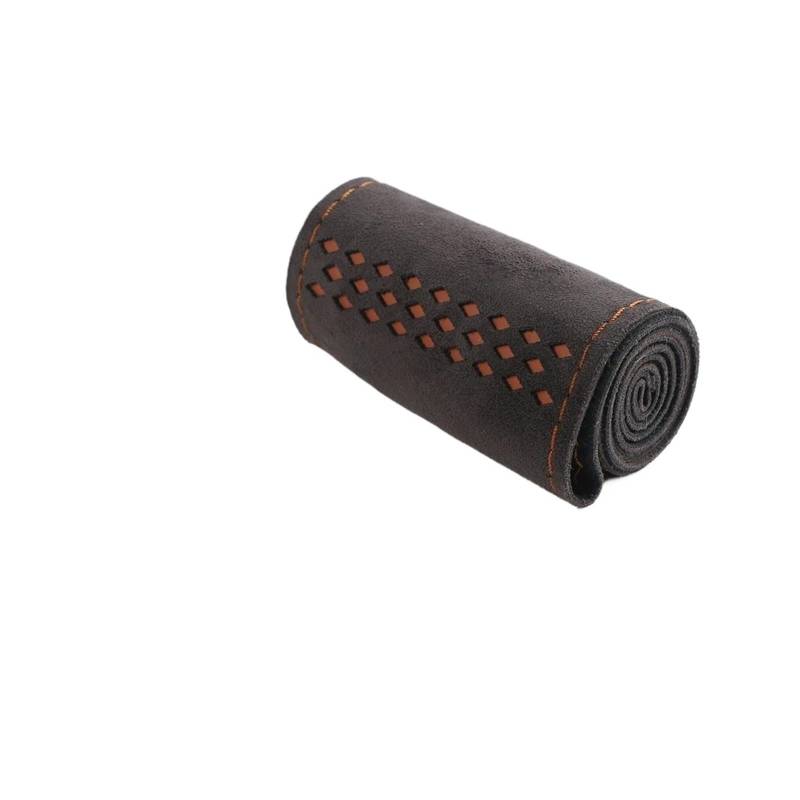 Auto Lenkradabdeckung Wildleder-Lenkradbezug Fürs Auto Universell 38 cm Geflochtener Bezug Für Das Lenkrad Schweißabsorbierend rutschfest Lenkradbezug Fürs Auto(Brown) von RAGPUKMUAN