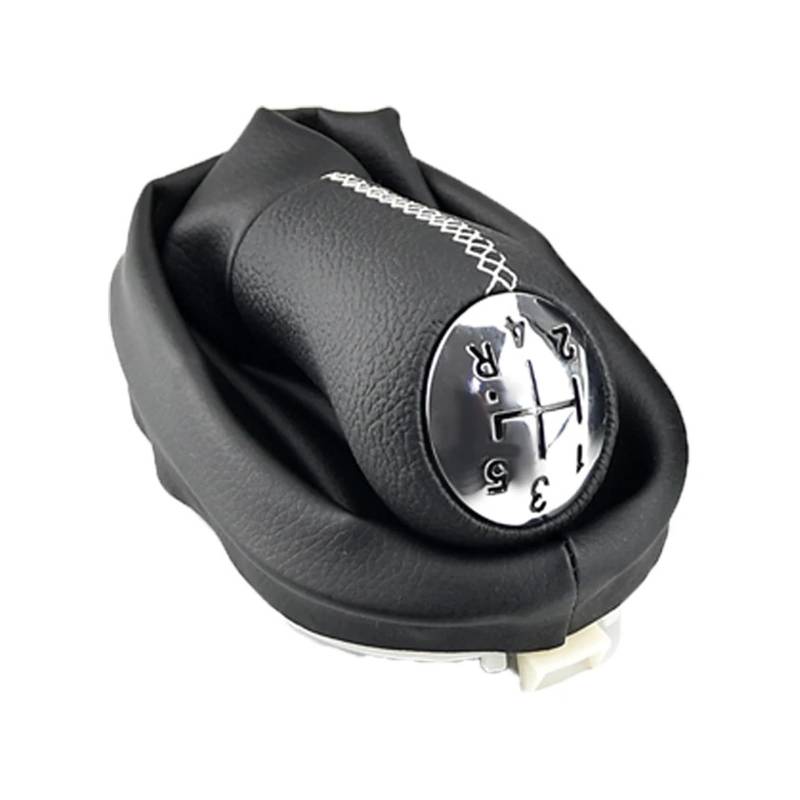 Auto Schalthebel Schaltknauf Kopf Für Clio 2 II Für Megane 2 II Für Kangoo Autoinnenausstattung 5-Gang-Schaltknauf Schalthebelmanschette Universal Fahrzeug Schaltknauf(White Stitching Suit) von RAGPUKMUAN