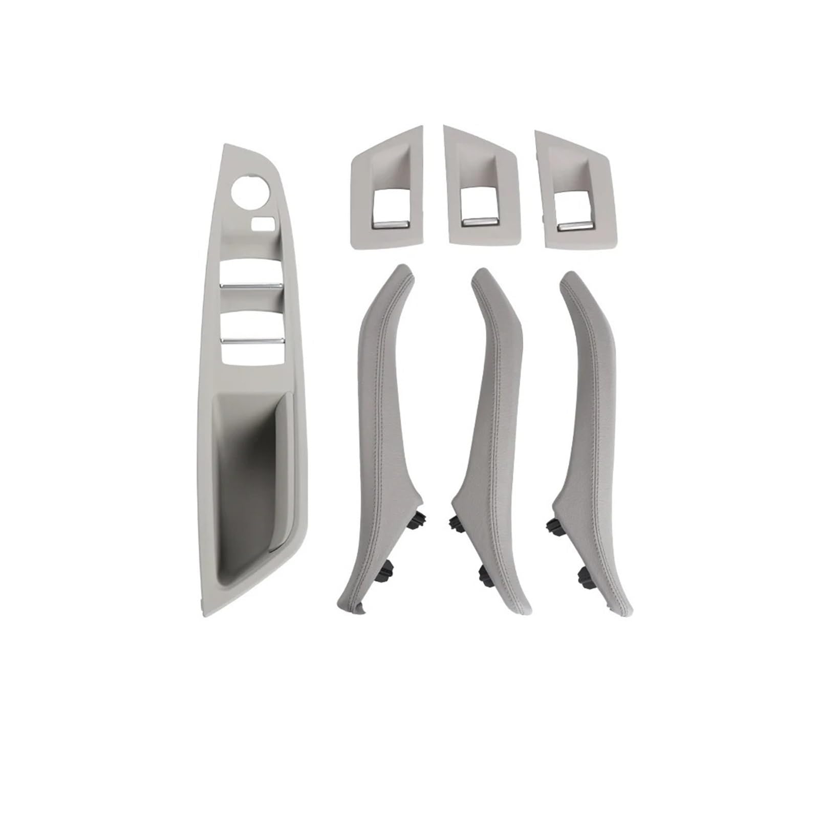 Vorderer linker Innen Türgriff Für 5er F10 F11 2010–2017 Links- Und Rechtsseite Fahrerautos Innentürgriffe Aus Leder 7-teilig Komplettset Türgriff Innen Rechts(LHD Gray) von RAGPUKMUAN