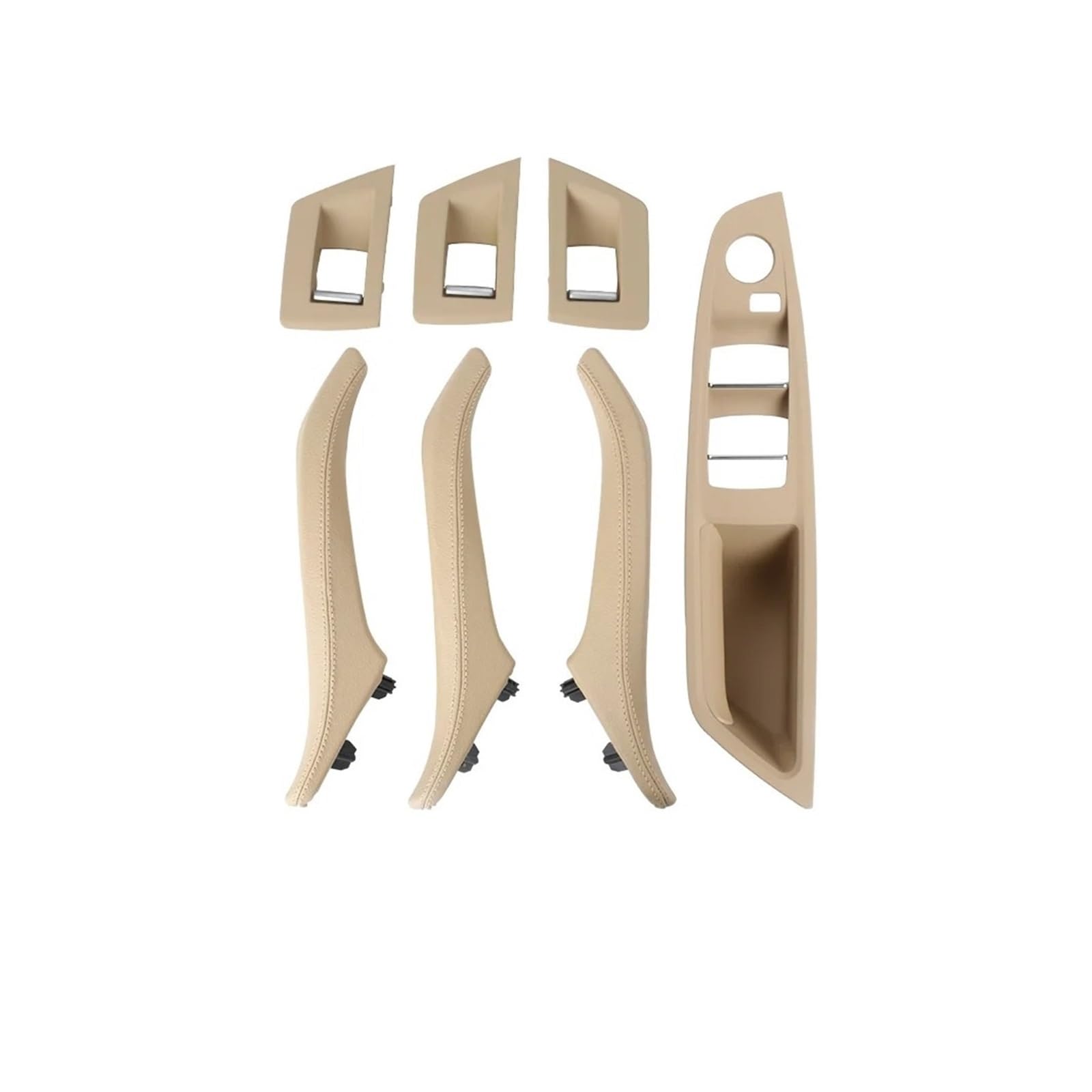 Vorderer linker Innen Türgriff Für 5er F10 F11 2010–2017 Links- Und Rechtsseite Fahrerautos Innentürgriffe Aus Leder 7-teilig Komplettset Türgriff Innen Rechts(RHD Beige) von RAGPUKMUAN