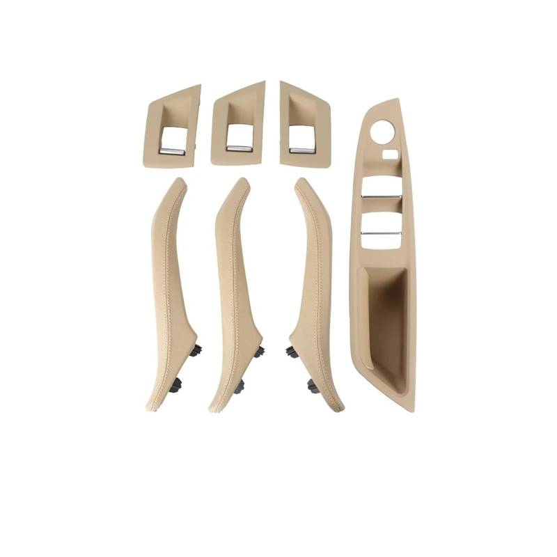 Vorderer linker Innen Türgriff Für 5er F10 F11 2010–2017 Links- Und Rechtsseite Fahrerautos Innentürgriffe Aus Leder 7-teilig Komplettset Türgriff Innen Rechts(RHD Beige) von RAGPUKMUAN