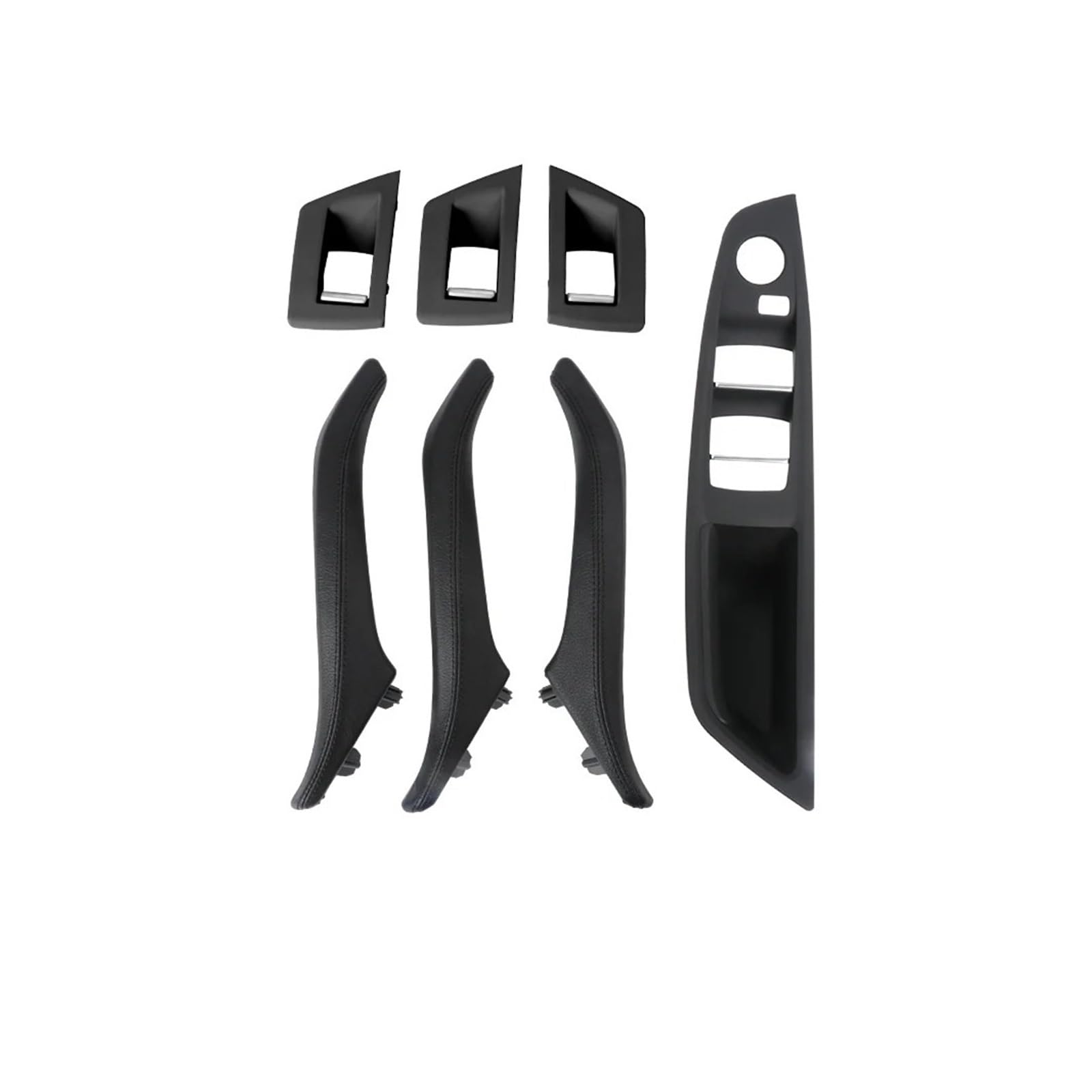 Vorderer linker Innen Türgriff Für 5er F10 F11 2010–2017 Links- Und Rechtsseite Fahrerautos Innentürgriffe Aus Leder 7-teilig Komplettset Türgriff Innen Rechts(RHD Black) von RAGPUKMUAN
