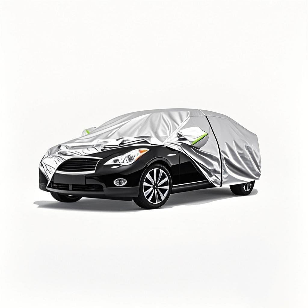 RAHALOY Fünf-lagige Allwetter wasserdichte Autoabdeckung für Infiniti FX35 4-Türer.RAHALOY Cover Outdoor Wasserdicht Sonne Regen Schnee Hagelschutz mit einer kostenlosen Aufbewahrungstasche (2009-2012 von RAHALOY