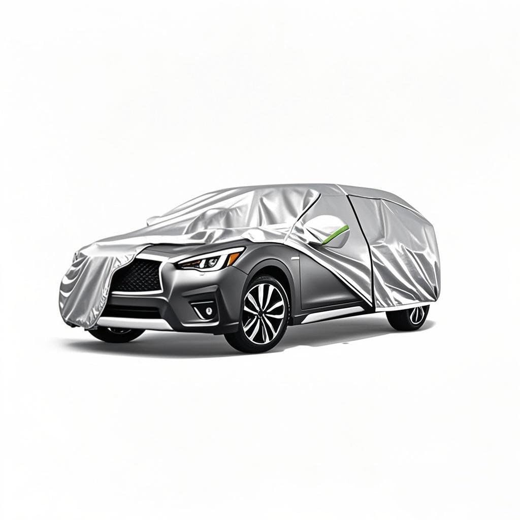 RAHALOY Fünflagige Allwetter wasserdichte Autoabdeckung für Infiniti QX60 4-Türer.RAHALOY Cover Outdoor Wasserdicht Sonne Regen Schnee Hagelschutz mit einer kostenlosen Aufbewahrungstasche (2022-2025) RAHALOY Fünflagige Allwetter wasserdichte Autoabdeckung für Infiniti QX60 4-Türer.RAHALOY Cover Outdoor Wasserdicht Sonne Regen Schnee Hagelschutz mit einer kostenlosen Aufbewahrungstasche (2022-2025) von RAHALOY
