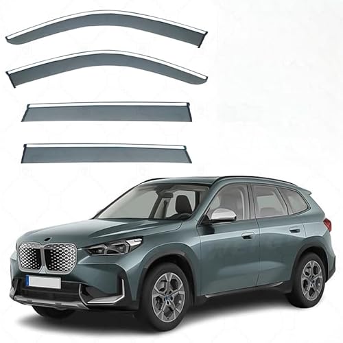 WINDABWEISER für BMW IX1 MK3-U12 2023+ Long Axis 4PCS Silver Bright Strip Window Rain Shield, Windabweiser Autofenster Autofenster Sonnen-& Regenschutz Rauchabweiser WINDABWEISER für BMW IX1 MK3-U12 2023+ Long Axis 4PCS Silver Bright Strip Window Rain Shield, Windabweiser Autofenster Autofenster Sonnen-& Regenschutz Rauchabweiser von RAINBOW88