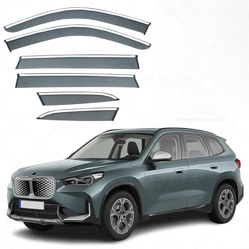 WINDABWEISER für BMW IX1 MK3-U12 2023+ Long Axis 6PCS Silver Bright Strip Window Rain Shield, Windabweiser Autofenster Autofenster Sonnen-& Regenschutz Rauchabweiser WINDABWEISER für BMW IX1 MK3-U12 2023+ Long Axis 6PCS Silver Bright Strip Window Rain Shield, Windabweiser Autofenster Autofenster Sonnen-& Regenschutz Rauchabweiser von RAINBOW88