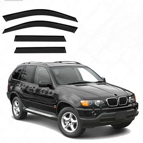 WINDABWEISER für BMW X5 MK1-E53 1999-2005 Without Bright Strip 4PCS, Windabweiser Autofenster Autofenster Sonnen-& Regenschutz Rauchabweiser WINDABWEISER für BMW X5 MK1-E53 1999-2005 Without Bright Strip 4PCS, Windabweiser Autofenster Autofenster Sonnen-& Regenschutz Rauchabweiser von RAINBOW88