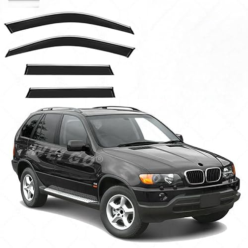 WINDABWEISER für BMW X5 MK1-E53 1999-2005 with Bright Strip Windows 4PCS, Windabweiser Autofenster Autofenster Sonnen-& Regenschutz Rauchabweiser WINDABWEISER für BMW X5 MK1-E53 1999-2005 with Bright Strip Windows 4PCS, Windabweiser Autofenster Autofenster Sonnen-& Regenschutz Rauchabweiser von RAINBOW88