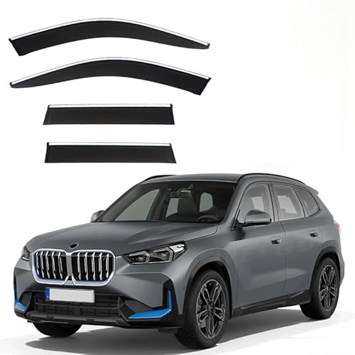 WINDABWEISER für BMW ix1 MK3-U11 2023+ Short Axis Silver Bright Strip Window Rain Shield, Windabweiser Autofenster Autofenster Sonnen-& Regenschutz Rauchabweiser WINDABWEISER für BMW ix1 MK3-U11 2023+ Short Axis Silver Bright Strip Window Rain Shield, Windabweiser Autofenster Autofenster Sonnen-& Regenschutz Rauchabweiser von RAINBOW88