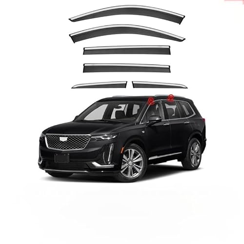 WINDABWEISER für Cadillac XT6 MK1 2019+ Silver Bright Strip Window 6PCS, Windabweiser Autofenster Autofenster Sonnen-& Regenschutz Rauchabweiser WINDABWEISER für Cadillac XT6 MK1 2019+ Silver Bright Strip Window 6PCS, Windabweiser Autofenster Autofenster Sonnen-& Regenschutz Rauchabweiser von RAINBOW88