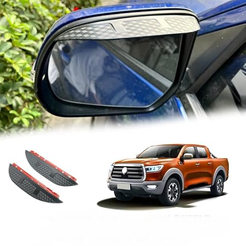 WINDABWEISER für Cannon Poer MK1 2019+ Rearview Mirror Rain Eyebrow Carbon Fiber Pattern, Windabweiser Autofenster Autofenster Sonnen-& Regenschutz Rauchabweiser von RAINBOW88