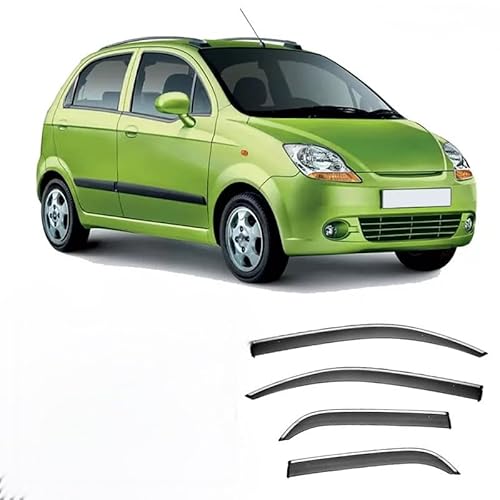 WINDABWEISER für Chevrolet Spark MK2-M200-M250 2005-2009 Silver Bright Strip Window Rain Shield, Windabweiser Autofenster Autofenster Sonnen-& Regenschutz Rauchabweiser WINDABWEISER für Chevrolet Spark MK2-M200-M250 2005-2009 Silver Bright Strip Window Rain Shield, Windabweiser Autofenster Autofenster Sonnen-& Regenschutz Rauchabweiser von RAINBOW88