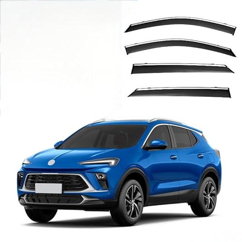 WINDABWEISER für Encore Plus LWB Long Axis MK1 2023+ Silver Bright Strip Window Rain Shield, Windabweiser Autofenster Autofenster Sonnen-& Regenschutz Rauchabweiser von RAINBOW88