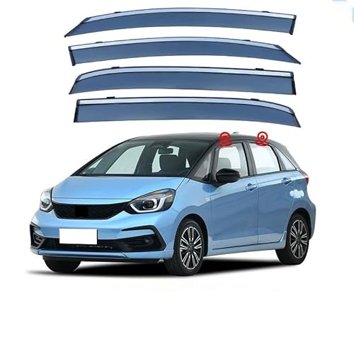 WINDABWEISER für Fit Hatchback MK4-GR 2021+ Silver Bright Strip Windows, Windabweiser Autofenster Autofenster Sonnen-& Regenschutz Rauchabweiser WINDABWEISER für Fit Hatchback MK4-GR 2021+ Silver Bright Strip Windows, Windabweiser Autofenster Autofenster Sonnen-& Regenschutz Rauchabweiser von RAINBOW88