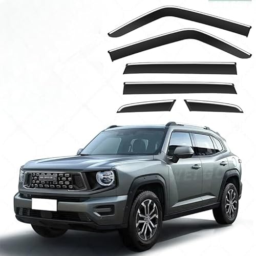 WINDABWEISER für Haval Dargo/H-Dog MK2 2023+ Silver Bright Window Strips, Windabweiser Autofenster Autofenster Sonnen-& Regenschutz Rauchabweiser WINDABWEISER für Haval Dargo/H-Dog MK2 2023+ Silver Bright Window Strips, Windabweiser Autofenster Autofenster Sonnen-& Regenschutz Rauchabweiser von RAINBOW88