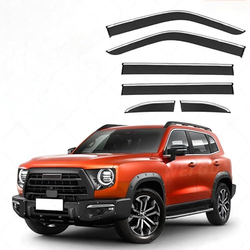 WINDABWEISER für Haval Dargo X MK1 2020+ Silver Bright Strip Window Rain Shield 6PCS, Windabweiser Autofenster Autofenster Sonnen-& Regenschutz Rauchabweiser WINDABWEISER für Haval Dargo X MK1 2020+ Silver Bright Strip Window Rain Shield 6PCS, Windabweiser Autofenster Autofenster Sonnen-& Regenschutz Rauchabweiser von RAINBOW88
