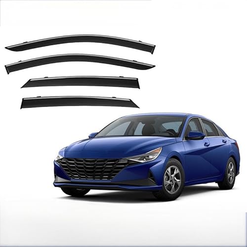 WINDABWEISER für Hyundai Elantra Sedan MK7-CN7 2020+ Silver Bright Strip Window Rain Shield, Windabweiser Autofenster Autofenster Sonnen-& Regenschutz Rauchabweiser WINDABWEISER für Hyundai Elantra Sedan MK7-CN7 2020+ Silver Bright Strip Window Rain Shield, Windabweiser Autofenster Autofenster Sonnen-& Regenschutz Rauchabweiser von RAINBOW88