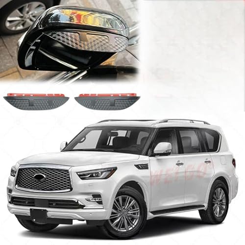 WINDABWEISER für Infiniti QX80 MK2-Z62 2011-2022 Rearview Mirror Rain Eyebrow Carbon Fiber Texture, Windabweiser Autofenster Autofenster Sonnen-& Regenschutz Rauchabweiser WINDABWEISER für Infiniti QX80 MK2-Z62 2011-2022 Rearview Mirror Rain Eyebrow Carbon Fiber Texture, Windabweiser Autofenster Autofenster Sonnen-& Regenschutz Rauchabweiser von RAINBOW88