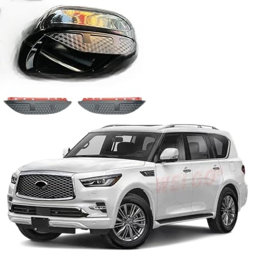 WINDABWEISER für Infiniti QX80 MK2-Z62 2011-2022 Rearview Mirror Rain Eyebrow Carbon Fiber Texture, Windabweiser Autofenster Autofenster Sonnen-& Regenschutz Rauchabweiser WINDABWEISER für Infiniti QX80 MK2-Z62 2011-2022 Rearview Mirror Rain Eyebrow Carbon Fiber Texture, Windabweiser Autofenster Autofenster Sonnen-& Regenschutz Rauchabweiser von RAINBOW88