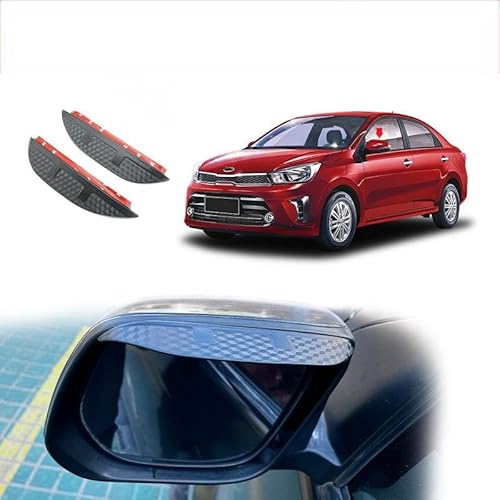WINDABWEISER für Kia Soluto MK1-AB 2017+ Rearview Mirror Rain Eyebrow Carbon Fiber Pattern, Windabweiser Autofenster Autofenster Sonnen-& Regenschutz Rauchabweiser WINDABWEISER für Kia Soluto MK1-AB 2017+ Rearview Mirror Rain Eyebrow Carbon Fiber Pattern, Windabweiser Autofenster Autofenster Sonnen-& Regenschutz Rauchabweiser von RAINBOW88
