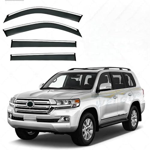 WINDABWEISER für Land Cruiser LC200 MK9-J200 2008-2020 4PCS with Bright Strip Windows, Windabweiser Autofenster Autofenster Sonnen-& Regenschutz Rauchabweiser WINDABWEISER für Land Cruiser LC200 MK9-J200 2008-2020 4PCS with Bright Strip Windows, Windabweiser Autofenster Autofenster Sonnen-& Regenschutz Rauchabweiser von RAINBOW88