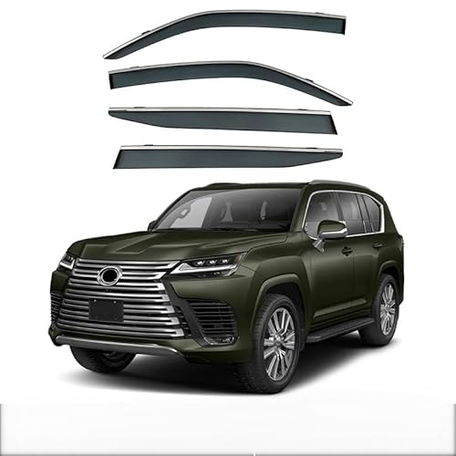 WINDABWEISER für Lexus LX500d/LX600 MK4-J310 2021+ Silver Bright Strip Window Rain Shield, Windabweiser Autofenster Autofenster Sonnen-& Regenschutz Rauchabweiser WINDABWEISER für Lexus LX500d/LX600 MK4-J310 2021+ Silver Bright Strip Window Rain Shield, Windabweiser Autofenster Autofenster Sonnen-& Regenschutz Rauchabweiser von RAINBOW88