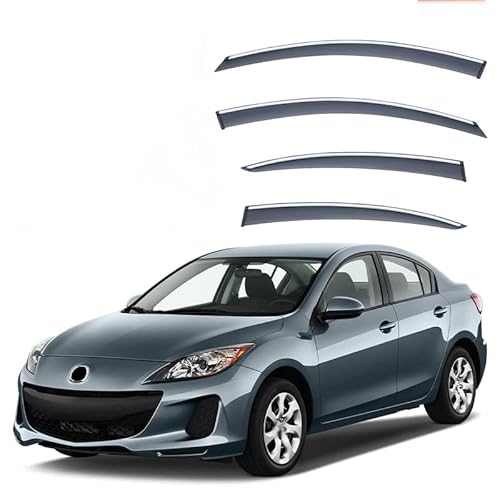 WINDABWEISER für Mazda 3 Sedan MK2-BL 2011-2015 Silver Strip Window, Windabweiser Autofenster Autofenster Sonnen-& Regenschutz Rauchabweiser WINDABWEISER für Mazda 3 Sedan MK2-BL 2011-2015 Silver Strip Window, Windabweiser Autofenster Autofenster Sonnen-& Regenschutz Rauchabweiser von RAINBOW88