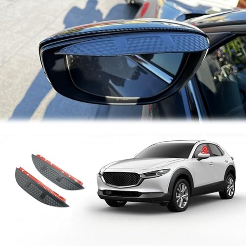 WINDABWEISER für Mazda CX-30 MK1-DM 2020+ Rearview Mirror Rain Eyebrow Carbon Fiber Texture, Windabweiser Autofenster Autofenster Sonnen-& Regenschutz Rauchabweiser WINDABWEISER für Mazda CX-30 MK1-DM 2020+ Rearview Mirror Rain Eyebrow Carbon Fiber Texture, Windabweiser Autofenster Autofenster Sonnen-& Regenschutz Rauchabweiser von RAINBOW88