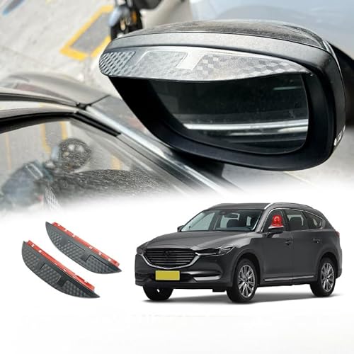 WINDABWEISER für Mazda CX-8 MK1-KG 2017+ Rearview Mirror Rain Eyebrow Carbon Fiber Pattern, Windabweiser Autofenster Autofenster Sonnen-& Regenschutz Rauchabweiser WINDABWEISER für Mazda CX-8 MK1-KG 2017+ Rearview Mirror Rain Eyebrow Carbon Fiber Pattern, Windabweiser Autofenster Autofenster Sonnen-& Regenschutz Rauchabweiser von RAINBOW88