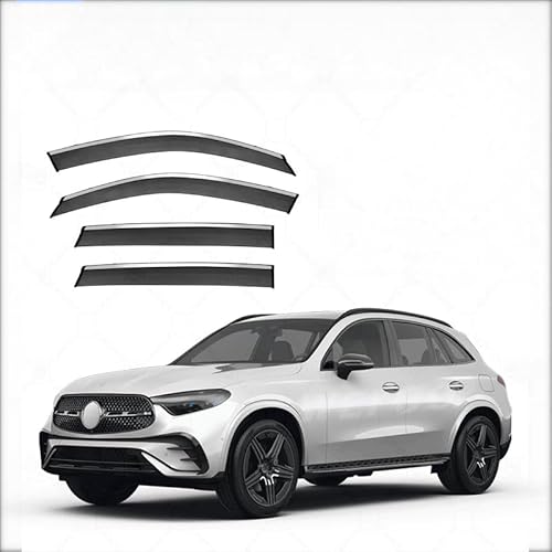 WINDABWEISER für Mercedes-Benz GLC-L MK2-X254 2023+ Silver Bright Strip Windows, Windabweiser Autofenster Autofenster Sonnen-& Regenschutz Rauchabweiser WINDABWEISER für Mercedes-Benz GLC-L MK2-X254 2023+ Silver Bright Strip Windows, Windabweiser Autofenster Autofenster Sonnen-& Regenschutz Rauchabweiser von RAINBOW88