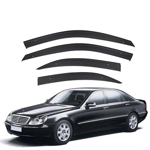 WINDABWEISER für Mercedes Benz S-Class MK4-W220 1999-2005 No Window Strip Short Axle, Windabweiser Autofenster Autofenster Sonnen-& Regenschutz Rauchabweiser WINDABWEISER für Mercedes Benz S-Class MK4-W220 1999-2005 No Window Strip Short Axle, Windabweiser Autofenster Autofenster Sonnen-& Regenschutz Rauchabweiser von RAINBOW88