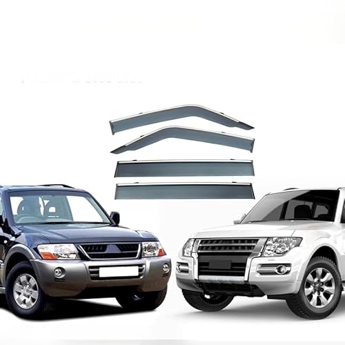 WINDABWEISER für Mitsubishi Pajero V73-V97 MK3-V60 MK4-V80 2001-2021 Silver Bright Strip Window, Windabweiser Autofenster Autofenster Sonnen-& Regenschutz Rauchabweiser WINDABWEISER für Mitsubishi Pajero V73-V97 MK3-V60 MK4-V80 2001-2021 Silver Bright Strip Window, Windabweiser Autofenster Autofenster Sonnen-& Regenschutz Rauchabweiser von RAINBOW88