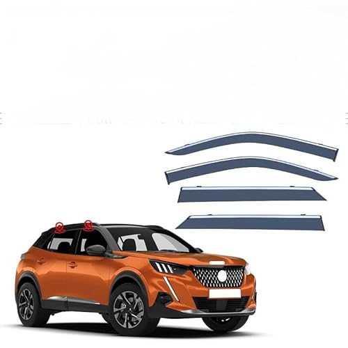 WINDABWEISER für Peugeot 2008 MK2-P24 2020+ Silver Bright Window Strips, Windabweiser Autofenster Autofenster Sonnen-& Regenschutz Rauchabweiser WINDABWEISER für Peugeot 2008 MK2-P24 2020+ Silver Bright Window Strips, Windabweiser Autofenster Autofenster Sonnen-& Regenschutz Rauchabweiser von RAINBOW88