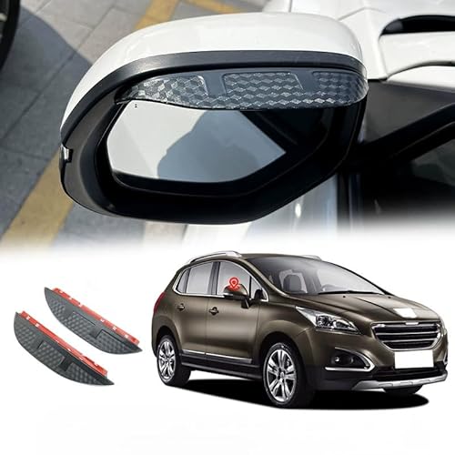 WINDABWEISER für Peugeot 3008 MK1-T8 2008-2015 Rearview Mirror Rain Eyebrow Carbon Fiber Pattern, Windabweiser Autofenster Autofenster Sonnen-& Regenschutz Rauchabweiser WINDABWEISER für Peugeot 3008 MK1-T8 2008-2015 Rearview Mirror Rain Eyebrow Carbon Fiber Pattern, Windabweiser Autofenster Autofenster Sonnen-& Regenschutz Rauchabweiser von RAINBOW88