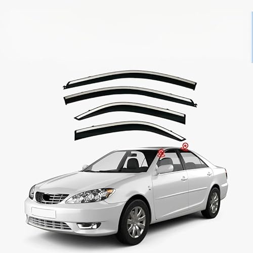 WINDABWEISER für Toyota Camry 2.4 MK5-XV30 2001-2005 Silver Strip Window, Windabweiser Autofenster Autofenster Sonnen-& Regenschutz Rauchabweiser WINDABWEISER für Toyota Camry 2.4 MK5-XV30 2001-2005 Silver Strip Window, Windabweiser Autofenster Autofenster Sonnen-& Regenschutz Rauchabweiser von RAINBOW88