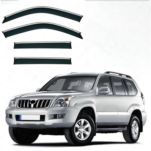 WINDABWEISER für Toyota Prado FJ120 MK3-J120 Silver Bright Strip Window 2003-2009, Windabweiser Autofenster Autofenster Sonnen-& Regenschutz Rauchabweiser WINDABWEISER für Toyota Prado FJ120 MK3-J120 Silver Bright Strip Window 2003-2009, Windabweiser Autofenster Autofenster Sonnen-& Regenschutz Rauchabweiser von RAINBOW88