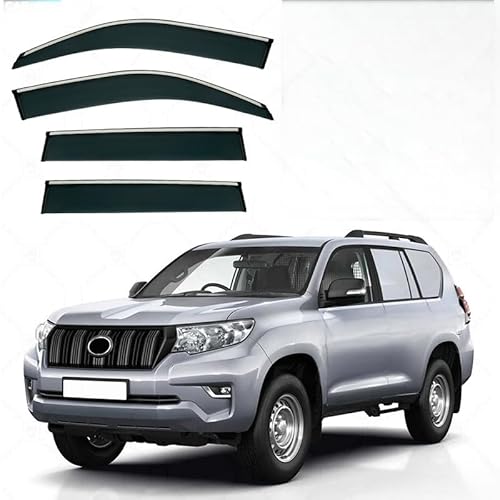 WINDABWEISER für Toyota Prado FJ150 MK4-J150 Silver Bright Window Strip 2010-2023, Windabweiser Autofenster Autofenster Sonnen-& Regenschutz Rauchabweiser WINDABWEISER für Toyota Prado FJ150 MK4-J150 Silver Bright Window Strip 2010-2023, Windabweiser Autofenster Autofenster Sonnen-& Regenschutz Rauchabweiser von RAINBOW88