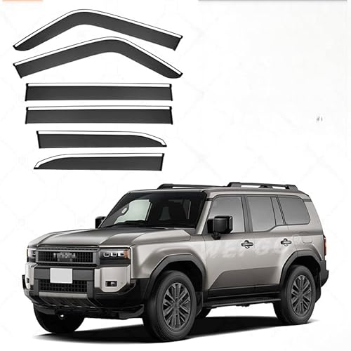 WINDABWEISER für Toyota Prado FJ250 MK5-J250 2024+ Silver Bright Strip Window 6PCS, Windabweiser Autofenster Autofenster Sonnen-& Regenschutz Rauchabweiser WINDABWEISER für Toyota Prado FJ250 MK5-J250 2024+ Silver Bright Strip Window 6PCS, Windabweiser Autofenster Autofenster Sonnen-& Regenschutz Rauchabweiser von RAINBOW88