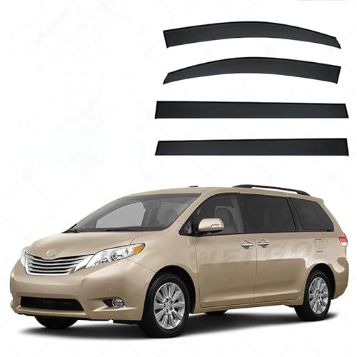 WINDABWEISER für Toyota Sienna MK3-XL30 2011-2020 Window Rain Shield Without Bright Strip, Windabweiser Autofenster Autofenster Sonnen-& Regenschutz Rauchabweiser WINDABWEISER für Toyota Sienna MK3-XL30 2011-2020 Window Rain Shield Without Bright Strip, Windabweiser Autofenster Autofenster Sonnen-& Regenschutz Rauchabweiser von RAINBOW88