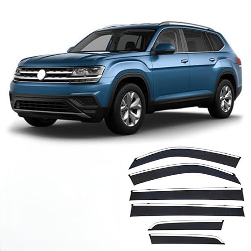 WINDABWEISER für VW Atlas MK1-CA1 2017+ Silver Bright Strip Window Rain Shield 6PCS, Windabweiser Autofenster Autofenster Sonnen-& Regenschutz Rauchabweiser WINDABWEISER für VW Atlas MK1-CA1 2017+ Silver Bright Strip Window Rain Shield 6PCS, Windabweiser Autofenster Autofenster Sonnen-& Regenschutz Rauchabweiser von RAINBOW88