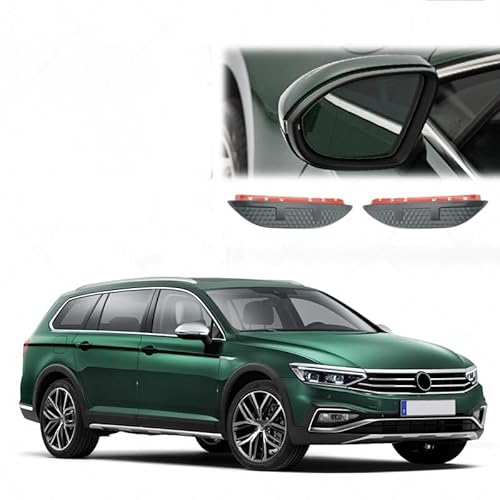 WINDABWEISER für VW B8 2016-2022+ Rearview Mirror Rain Eyebrow Carbon Fiber Pattern, Windabweiser Autofenster Autofenster Sonnen-& Regenschutz Rauchabweiser von RAINBOW88