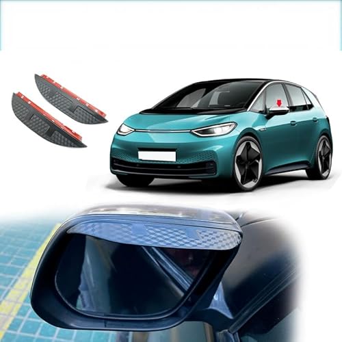 WINDABWEISER für VW ID3 MK1 2021+ Rearview Mirror Rain Eyebrow Carbon Fiber Pattern, Windabweiser Autofenster Autofenster Sonnen-& Regenschutz Rauchabweiser WINDABWEISER für VW ID3 MK1 2021+ Rearview Mirror Rain Eyebrow Carbon Fiber Pattern, Windabweiser Autofenster Autofenster Sonnen-& Regenschutz Rauchabweiser von RAINBOW88