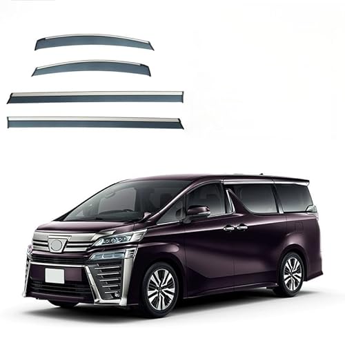 WINDABWEISER für Vellfire MK3-AH30 2015-2023 Four-Piece Rain Shield with Bright Strips, Windabweiser Autofenster Autofenster Sonnen-& Regenschutz Rauchabweiser WINDABWEISER für Vellfire MK3-AH30 2015-2023 Four-Piece Rain Shield with Bright Strips, Windabweiser Autofenster Autofenster Sonnen-& Regenschutz Rauchabweiser von RAINBOW88