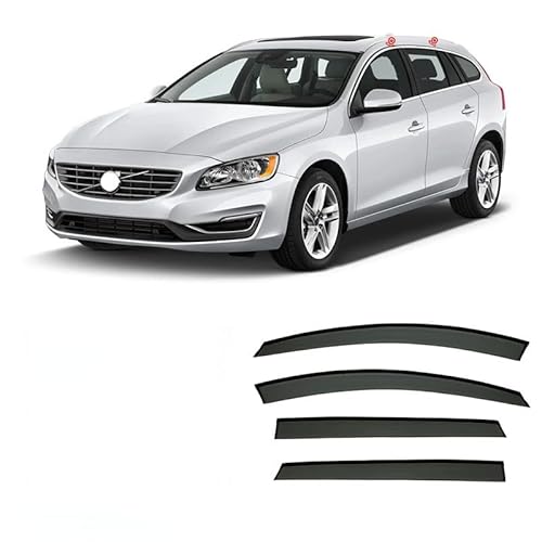 WINDABWEISER für Volvo V60 MK1 2011-2017 No Bright Strip Window, Windabweiser Autofenster Autofenster Sonnen-& Regenschutz Rauchabweiser WINDABWEISER für Volvo V60 MK1 2011-2017 No Bright Strip Window, Windabweiser Autofenster Autofenster Sonnen-& Regenschutz Rauchabweiser von RAINBOW88