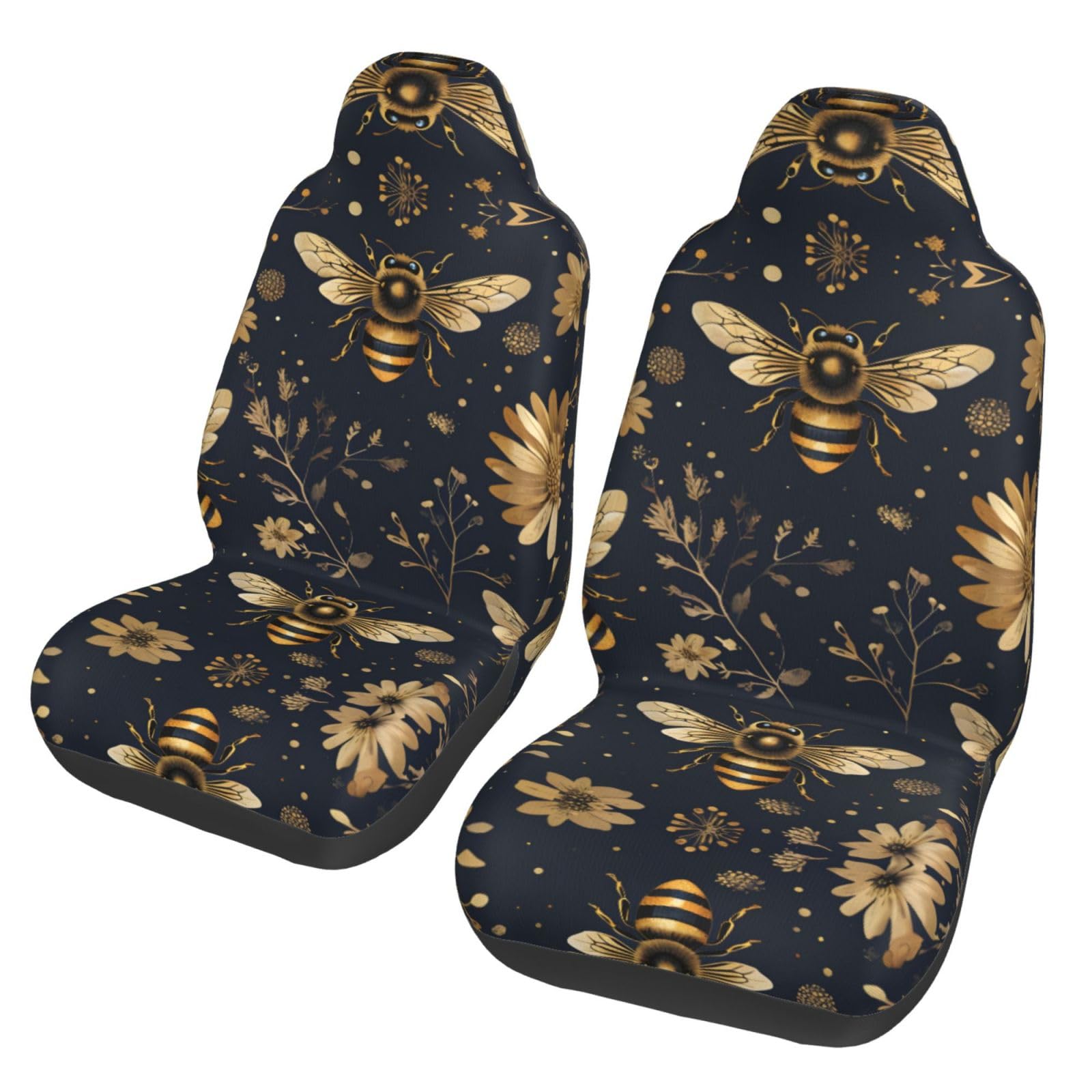 RAIZHE Golden Bee 3D-Autositzbezüge, flexibel, für alte Autositze, Renovierung, für Autos, SUVs, LKWs, Autositzbezüge, 2 Stück RAIZHE Golden Bee 3D-Autositzbezüge, flexibel, für alte Autositze, Renovierung, für Autos, SUVs, LKWs, Autositzbezüge, 2 Stück von RAIZHE