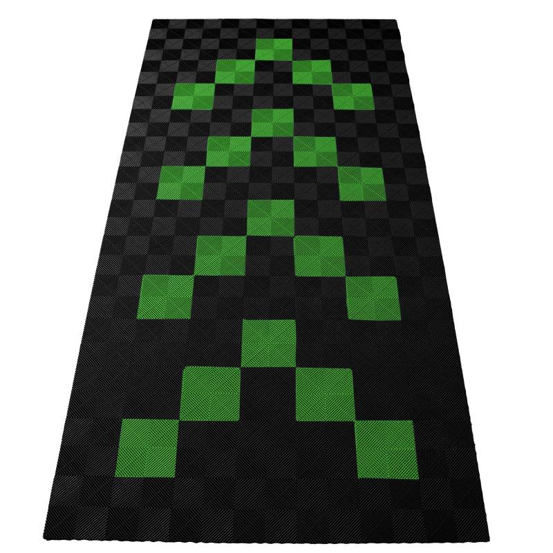 RAMROXX Performance Bodenfliesen Garagenboden Floor 2,8mx5,6m Schwarz Hellgrün 1 von RAMROXX