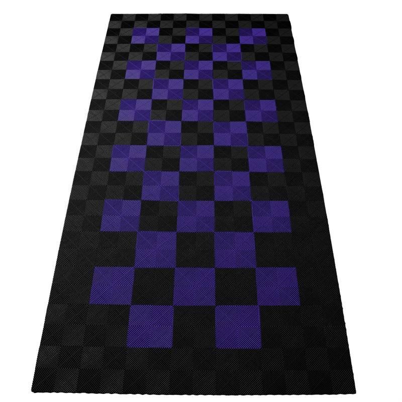 RAMROXX Performance Bodenfliesen Garagenboden Floor 2,8mx5,6m Schwarz Violett 2 von RAMROXX