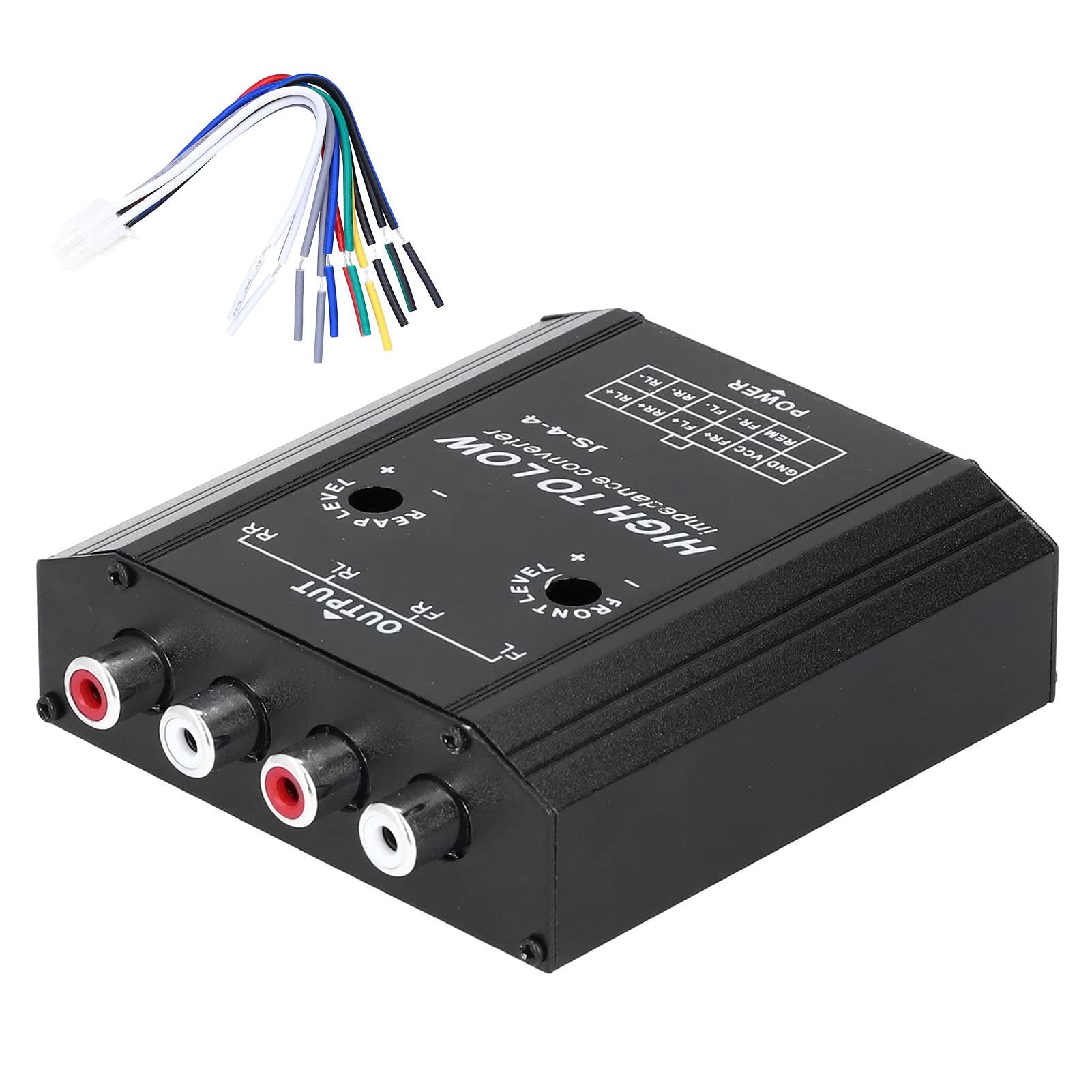 Audiokonverter,12V 4-Kanal Audioimpedanzkonverter High to Low Line Autoradio Radio Lautsprecher Frequenzfilter von RANNYY