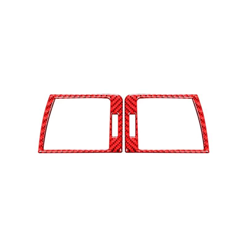 Auto Air Conditioning Outlet Cover Kompatibel Mit Für 3 Series E46 1999 2000 2001 2002 2003 2004. Auto-Armaturenbrett-Panel, Linke Und Rechte Lüftungsschlitze, Zierrahmen-Abdeckungsaufkleber(Red) von RAQXOLPB